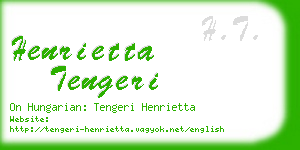 henrietta tengeri business card